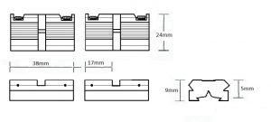 ADAPTOR BASE 2 PIECE 3/8” RIFLE TO WEAVER