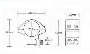 Matchmount 9-11mm /2pc double screw/ 1" Low