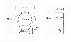 Matchmount Weaver /2pc double screw/ 1" Low