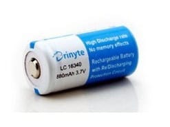 Batéria 3,7V/880mAh 16340 nabíjateľná