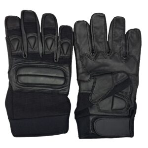 Rukavice (189) taktické koža + nylon – XL (Black)