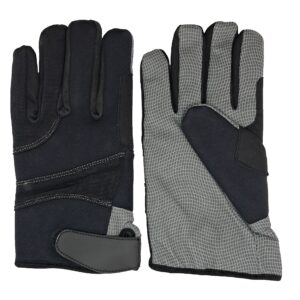 Rukavice (987) strelecké Nylon čierno-šedé – XL (Black)